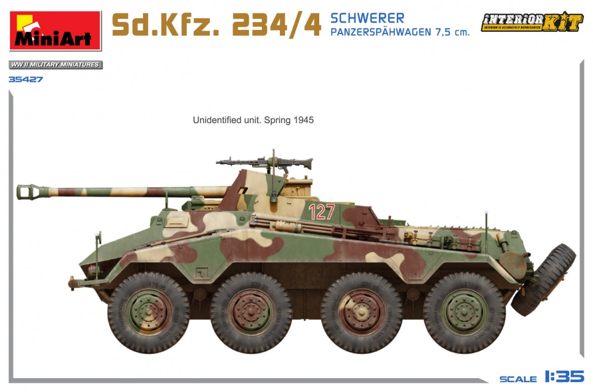 MiniArt 35427 Sd.Kfz. 234/4 SCHWERER PANZERSPÄHWAGEN 7.5 cm. INTERIOR KIT 1/35 – image 8