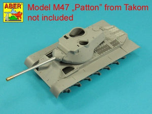 Aber 35L-284 90mm M-36 with cylindrical brake for American M47 Patton tank without mantlet cover Takom/Italeri 1/35 – imagen 6