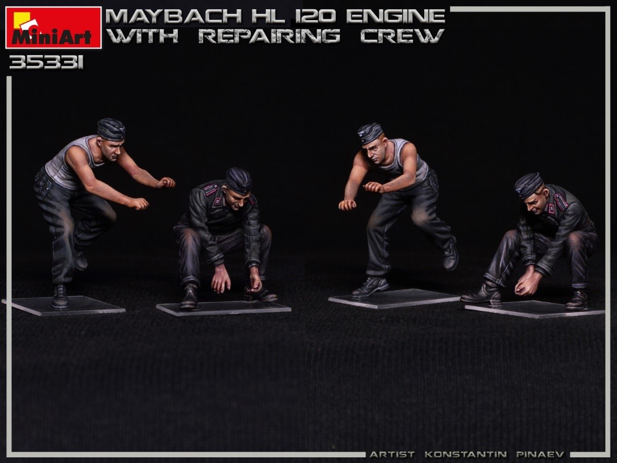 Miniart 35331 MAYBACH HL 120 ENGINE FOR PANZER III/IV FAMILY WITH REPAIR CREW 1/35 – image 12