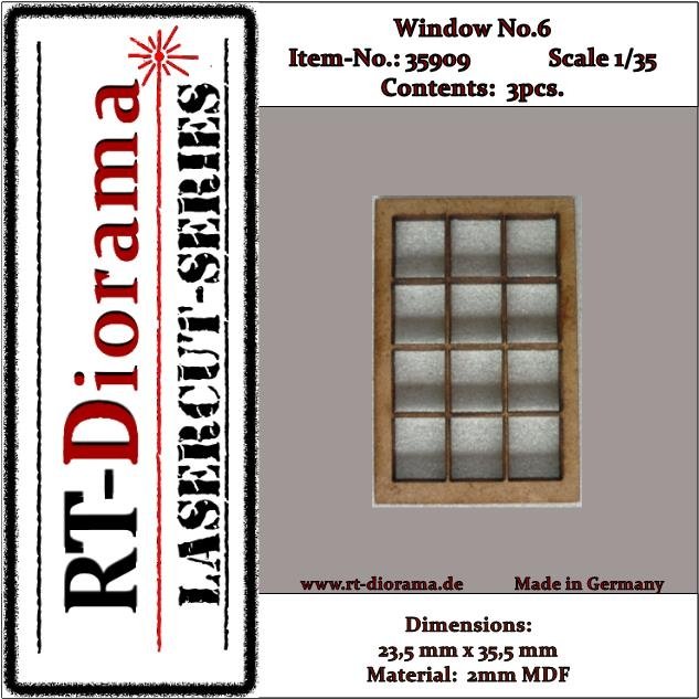 RT-Diorama 35909 Fenêtre n° 6 (3 pièces) 1/35