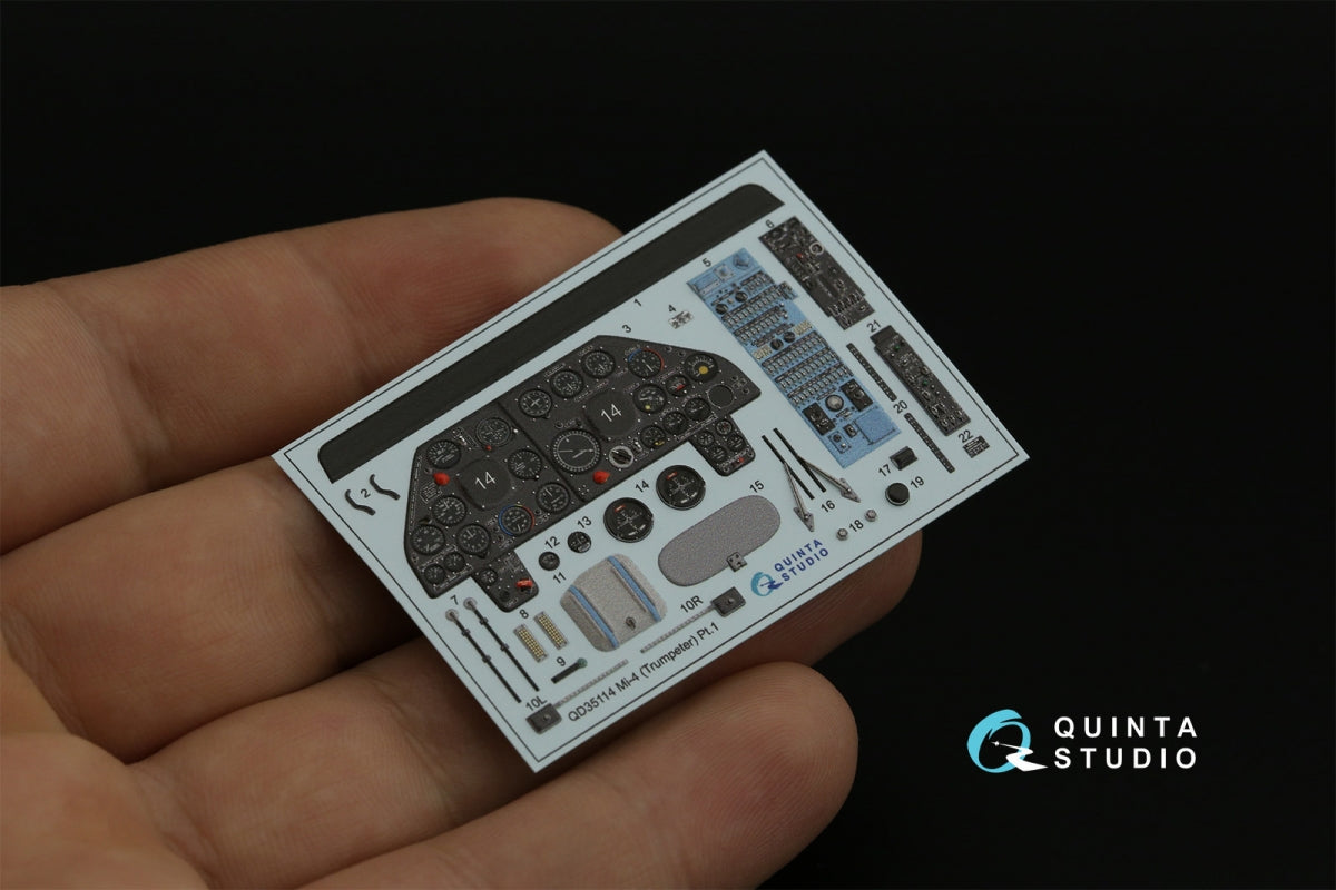 Quinta Studio QD35114 Mi-4 3D-Printed &amp;amp; colored Interior on decal paper (Trumpeter) 1/35 – image 6