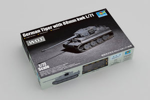 Trumpeter 07164 German Tiger with 88mm kwk L/71 1/72 – immagine 2