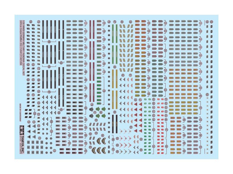 Tamiya 12641 German Military Inisignia Decal Set (Afrika-Korps / Waffen-SS) 1/35