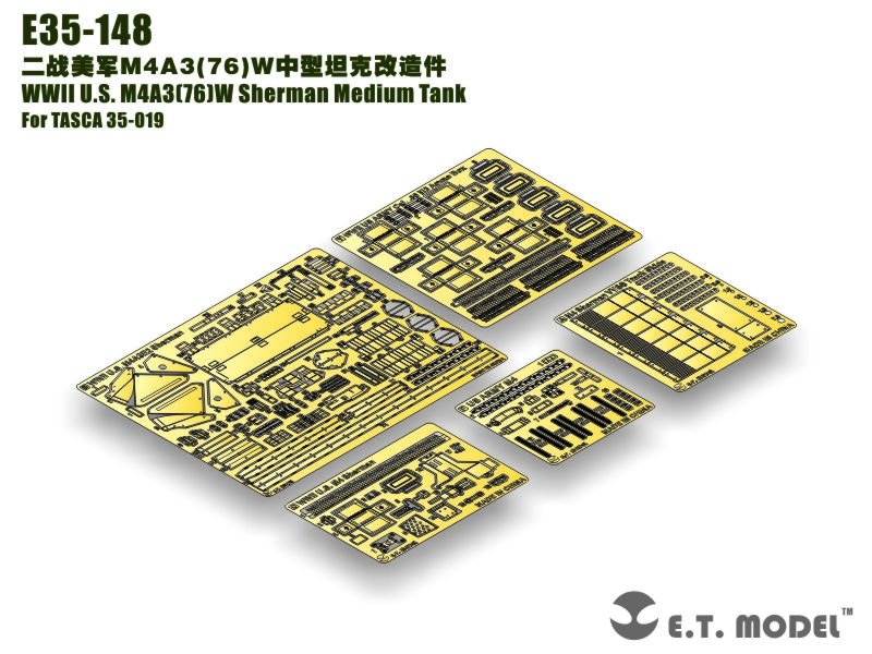 ET Model E35-148 WWII US M4A3(76)W Sherman Medium Tank (For TASCA 35-019) (1/35)