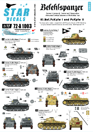 Star Decals 72-A1003 Befehlspanzer #1 1/72 – obrázek 2
