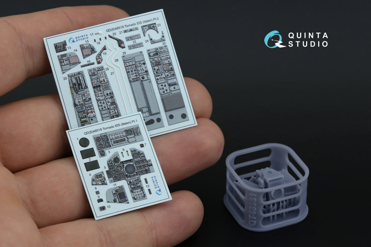 Quinta Studio QDS+48518 Tornado IDS 3D-Printed colored Interior on decal paper (Italeri) (small version) (with 3D-printed resin parts) 1/48 – imagen 2