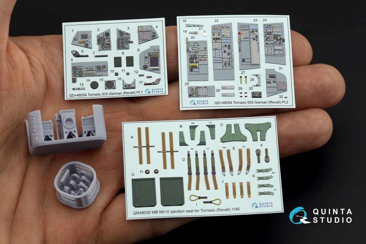 Quinta Studio QD+48054 Tornado IDS German 3D-Printed &amp;amp; colored Interior on decal paper (Revell) (with 3D-printed resin parts) 1/48 – image 4