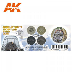 AK Interactive AK11722 COCKPIT ET INTÉRIEUR DE LA LUFTWAFFE DE LA SECONDE GUERRE MONDIALE (4 x 17 ml) – image 2