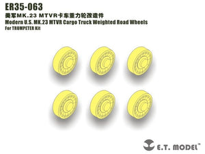 ET Model ER35-063 Modern US MK.23 MTVR Cargo Truck Weighted Road Wheels For TRUMPETER 1/35