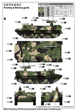 Trumpeter 09605 Russian 9P149 Launching Vehicle w/9K114 Shturm-S ATGM system 1/35 – Bild 4