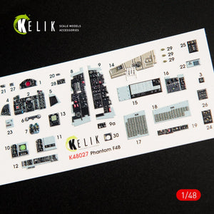 KELIK K48027 F-4B INTERIOR 3D DECALS FOR TAMIYA KIT 1/48 – image 4
