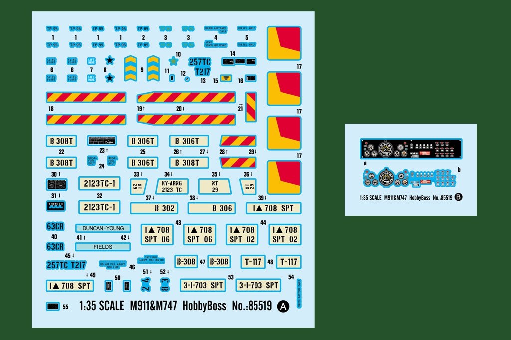 Hobby Boss 85519 M911 C-HET w/m747 Heavy Equipment Semi-Trailer 1/35 – obrázek 5