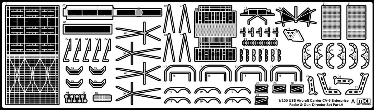 MK1 Design MD-20022 USS CV-6 Enterprise DX with Full Wooden Deck for Trumpeter 1/200 – Bild 80