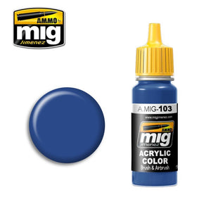 AMMO of Mig Jimenez 0103 MEDIUM BLUE 17ml.