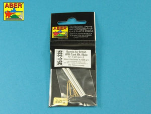 Aber 35L-235 Barrels for British WWI Tank Mk.I Male – 6 pdr. gun x 2pcs. &amp;amp;amp;amp;amp;amp;amp;amp; 8mm Hotchkiss m.1909 x 3 pcs. (1/35) – image 9