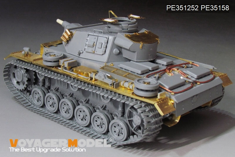 Voyager Model PE351252 WWII German Pz.KPfw.III Ausf.N early version upgrade set basic For TAKOM 8011 1/35 – obrázek 5