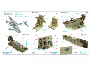 Quinta Studio QD72070 Me 410 3D-Printed &amp;amp; colored Interior on decal paper (Italeri) 1/72 – image 2