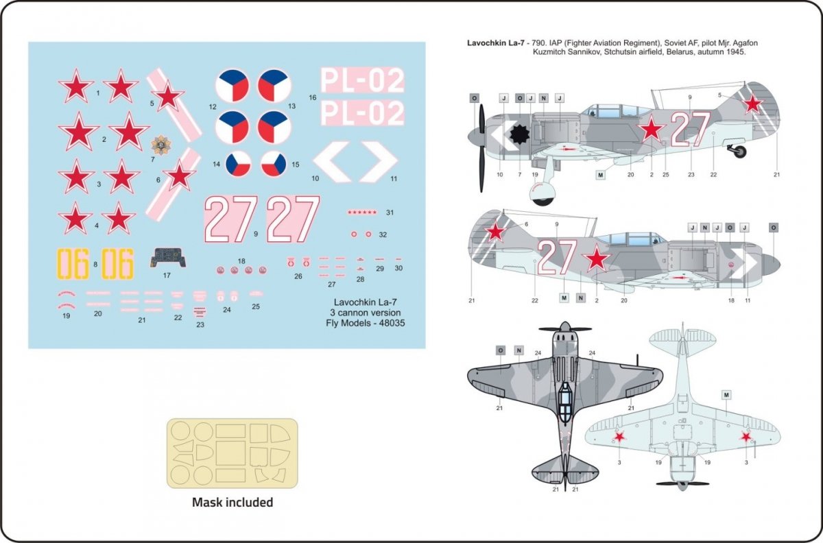 Fly 48035 Lavochkin La-7 Cannon version 1/48 – Bild 3