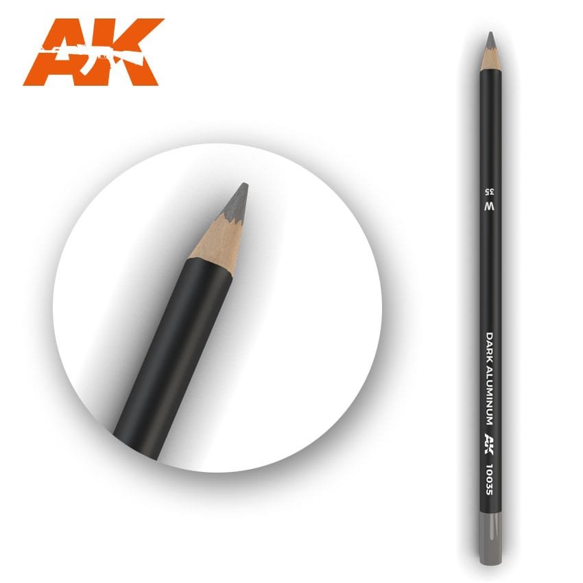 AK Interactive AK10035 Watercolor Pencil DARK ALUMINUM