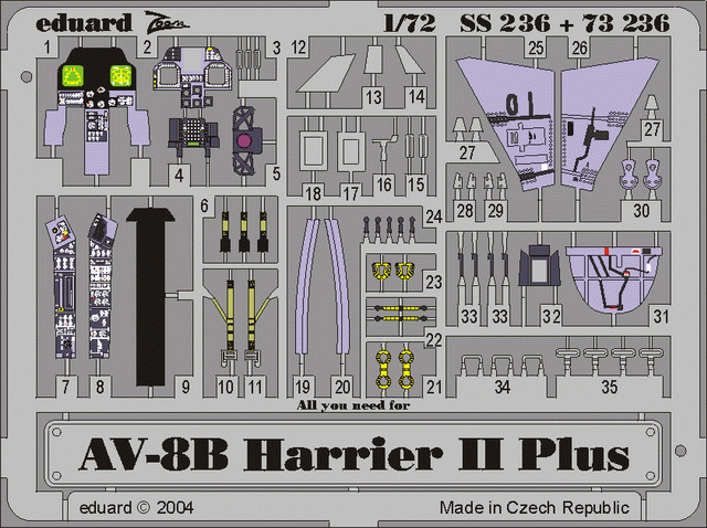 Eduard 73236 AV-8B Plus 1/72 HASEGAWA
