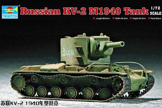 Trumpeter 07235 Soviet KV-2 M1940 tank 1/72