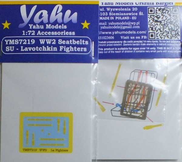 Yahu YMS7219 WWII Soviet Seatbelts (Lavochkin) 1/72