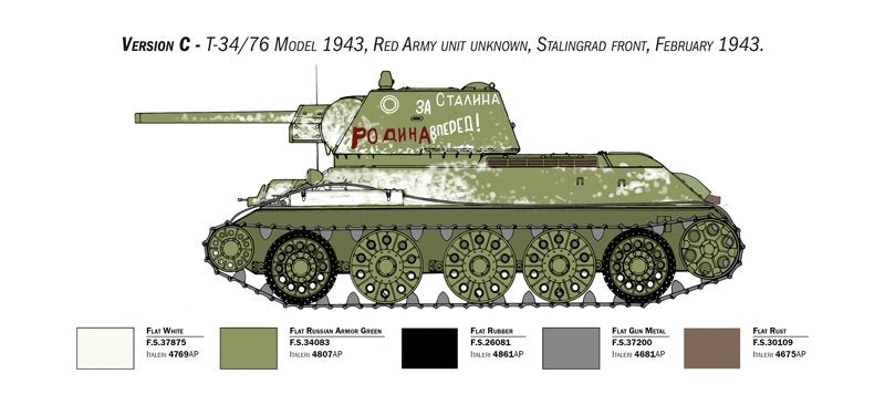 Italeri 6570 T-34/76 mod. 1943 1/35 – obrázek 7