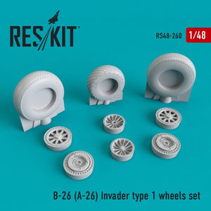 RESKIT RS48-0260 B-26 (A-26) Invader type 1 wheels set 1/48