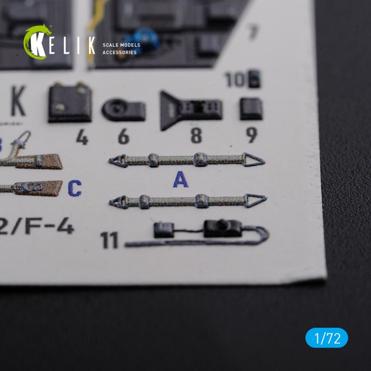 KELIK K72123 BF109-F2/F4 interior 3D decals for Fine Molds kit 1/72 – image 5
