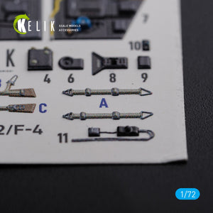 KELIK K72123 BF109-F2/F4 interior 3D decals for Fine Molds kit 1/72 – image 5