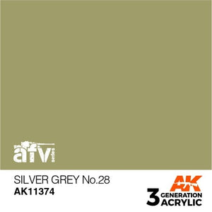 AK Interactive AK11374 Silver Gray No.28 17ml