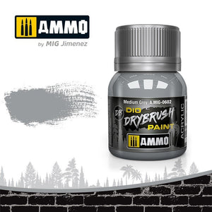 Ammo of Mig 0602 DRYBRUSH Medium Gray 40ml