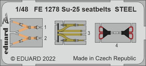 Eduard FE1278 Su-25 seatbelts STEEL ZVEZDA 1/48