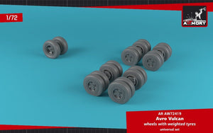 Armory Models AW72419 AVRO Vulcan wheels w/ weighted tires 1/72 – image 3