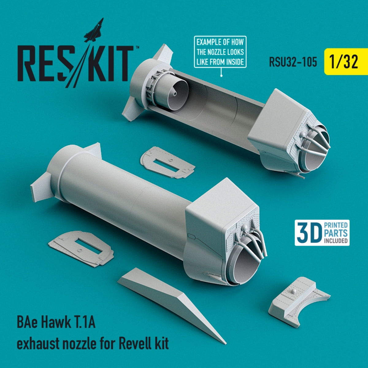 RESKIT RSU32-0105 BAE HAWK T.1A TUYAU D'ÉCHAPPEMENT POUR MAQUETTE REVELL 1/32