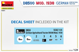 MiniArt 24001 GERMAN AGRICULTURAL TRACTOR D8500 MOD. 1938 1/24 – image 4