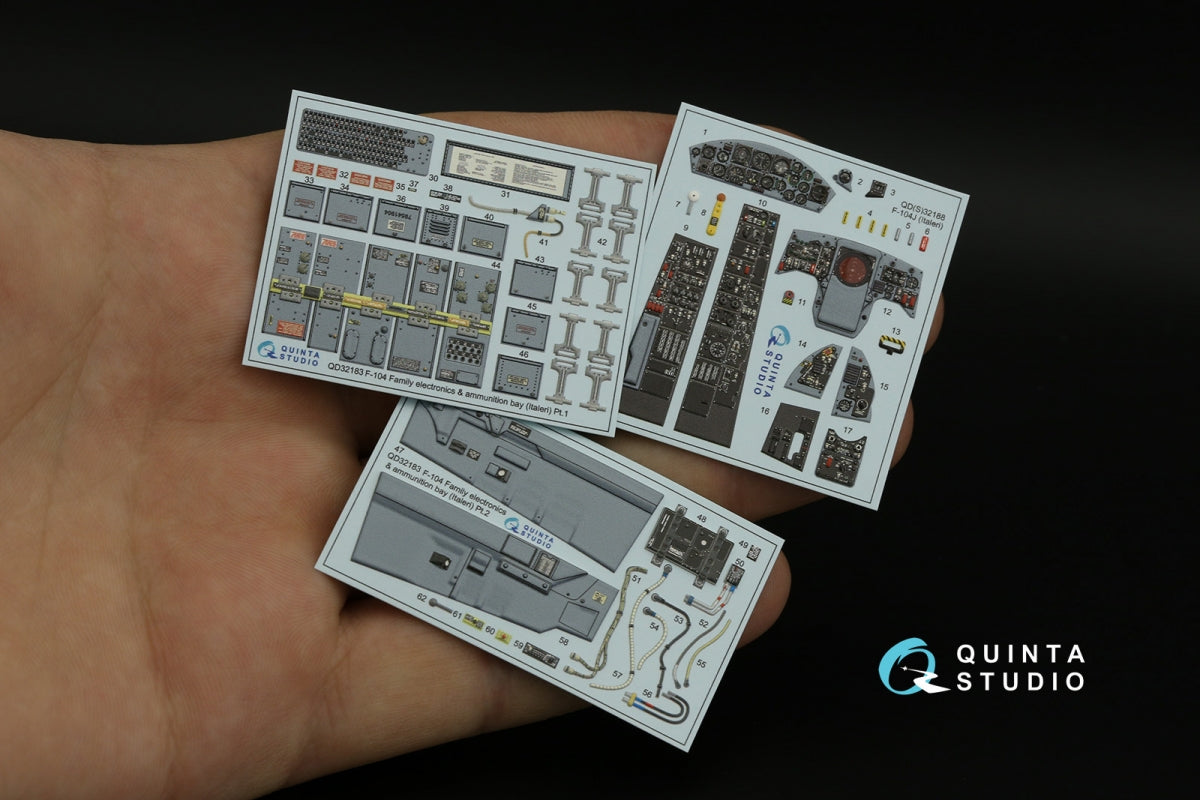 Quinta Studio QD32188 F-104J 3D-Printed colored Interior on decal paper (Italeri) 1/32 – Bild 2