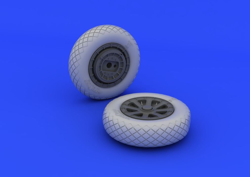 Eduard 632052 F4U-1 wheels diamond pattern 1/32 Tamiya – obrázek 2