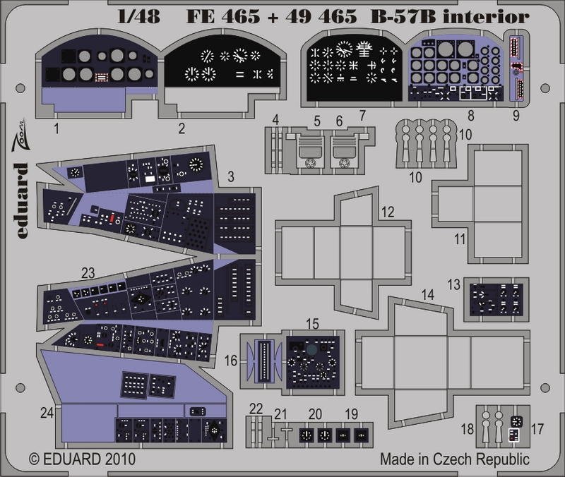 Eduard FE465 B-57B interior SA AIRFIX 1/48