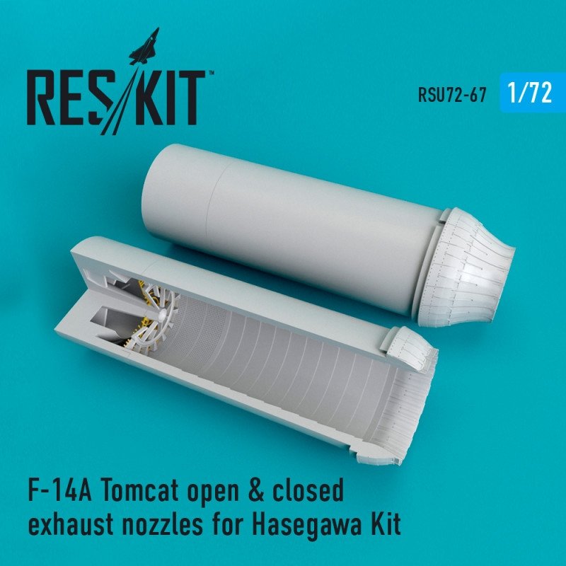 RESKIT RSU72-0067 F-14A Tomcat open &amp;amp; closed exhaust nozzles for Hasegawa 1/72