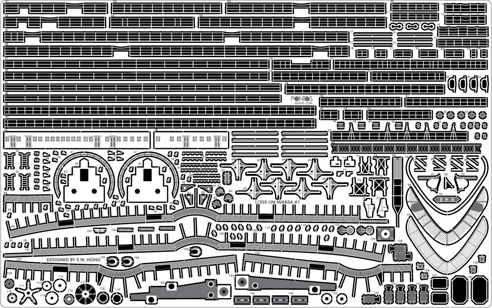 Pontos 35021F1 IJN Mikasa 1905 Detail Up Set 1/350 – Bild 10