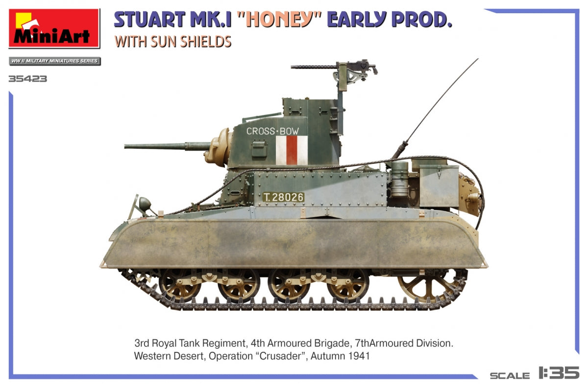 MiniArt 35423 Stuart Mk.I “Honey” Early Production w/Sun Shields 1/35 – image 6