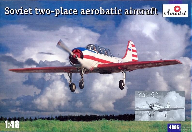 Maquette A-Model 04806 YAK-52 Avion de voltige biplace soviétique 1/48