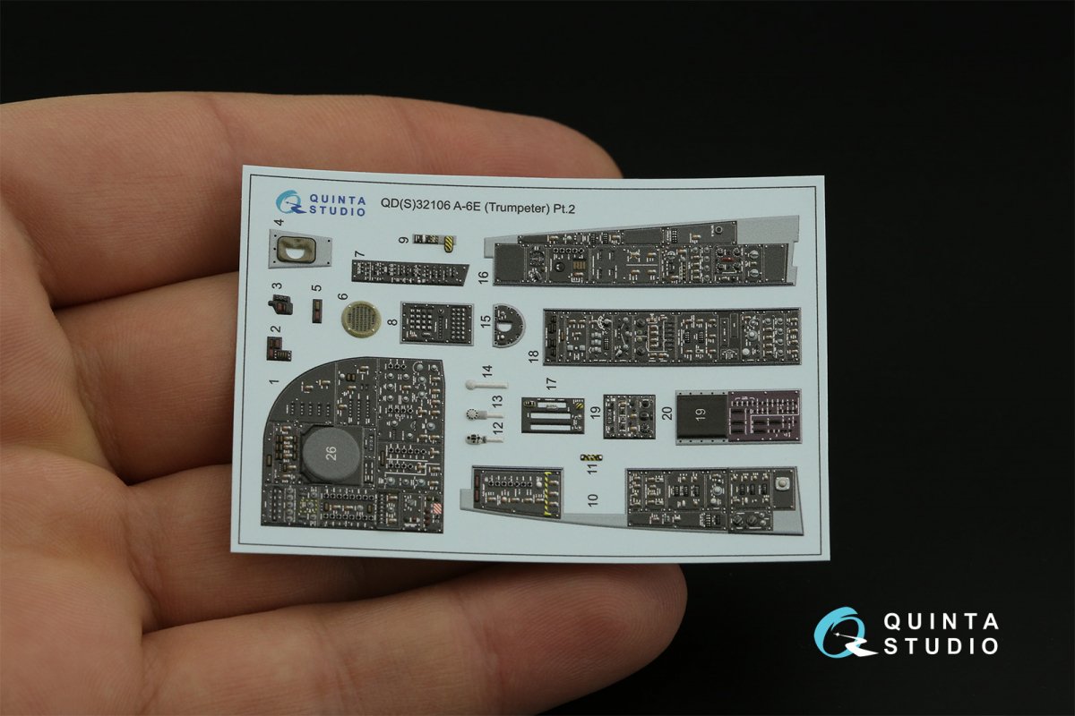 Quinta Studio QD32106 A-6E Intruder 3D-Printed &amp;amp; colored Interior on decal paper (Trumpeter) 1/32 – image 3