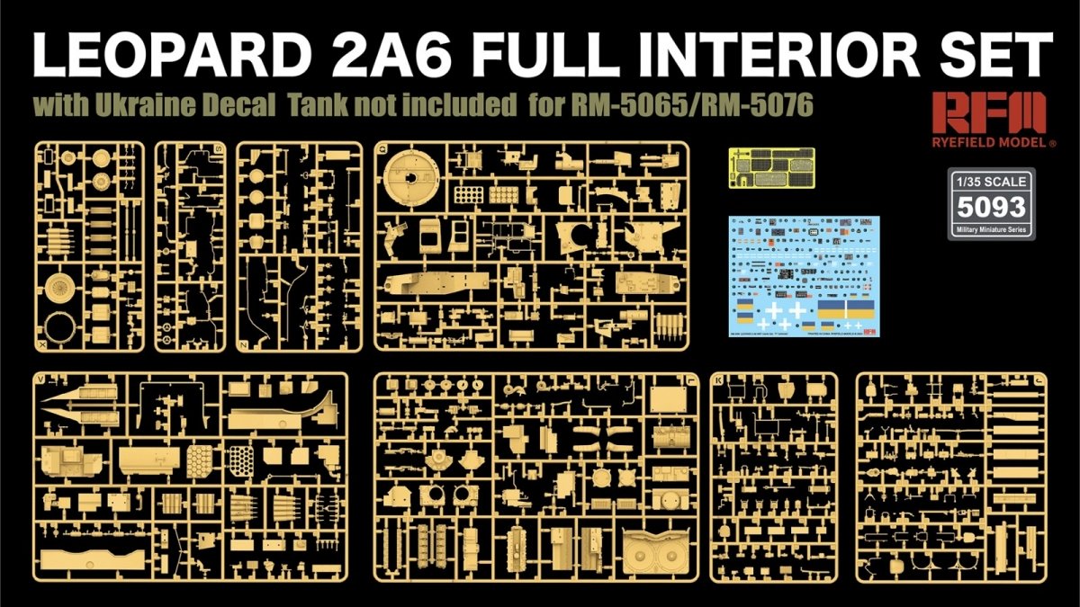 Rye Field Model 5093 LEOPARD 2A6 FULL INTERIOR SET 1/35 – immagine 4