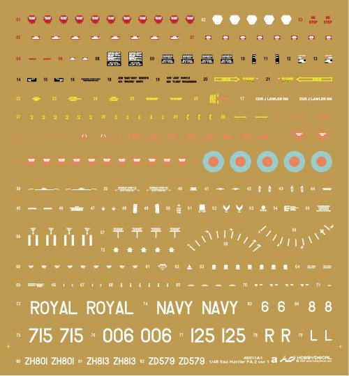 HobbyDecal AL48011V1 Sea Harrier FA.2 1/48 – obrázek 4