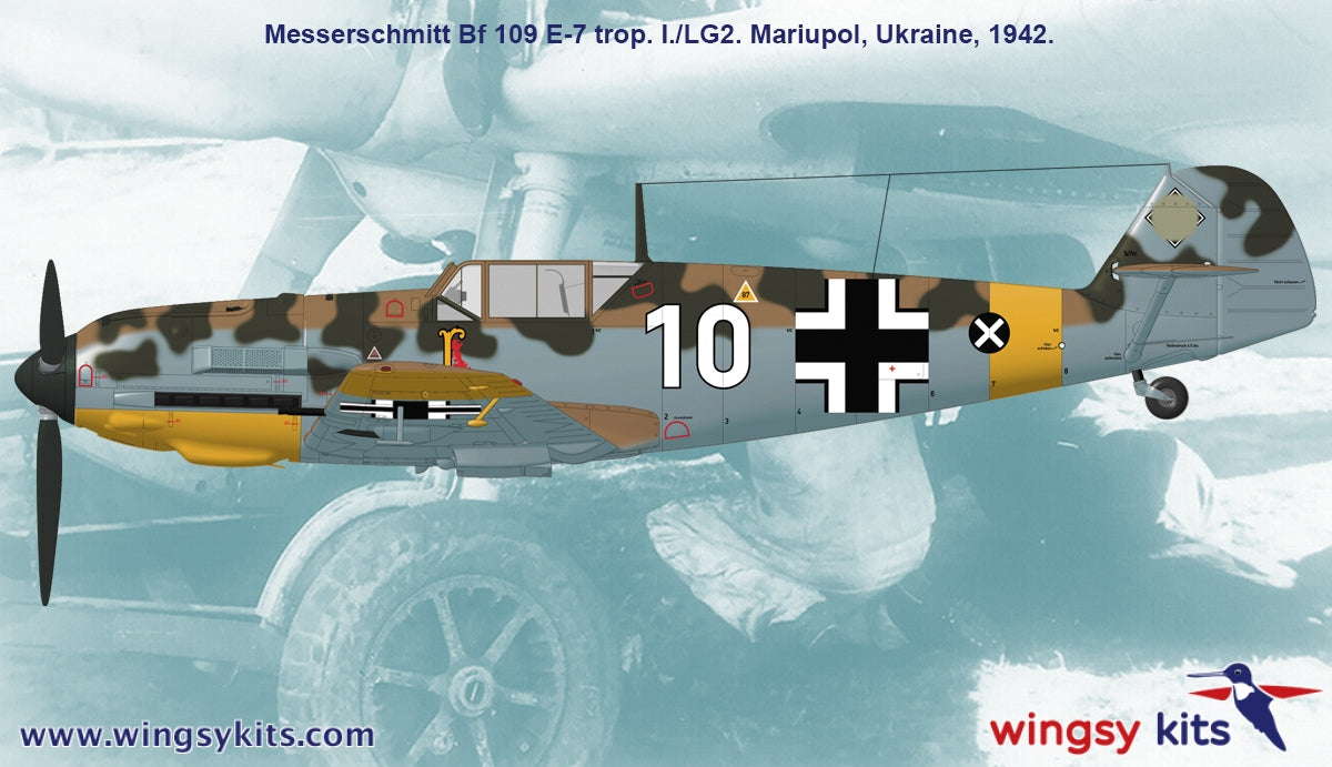 Wingsy Kits D5-11 German WWII Fighter MESSERSCHMITT Bf 109 E-7 1/48 – image 6