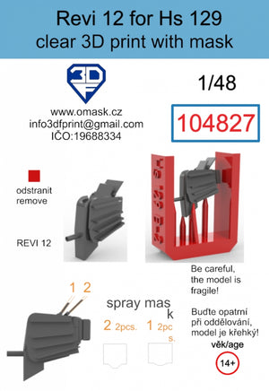 Omask 104827 Revi 12 for Hs 129 1/48 – immagine 2