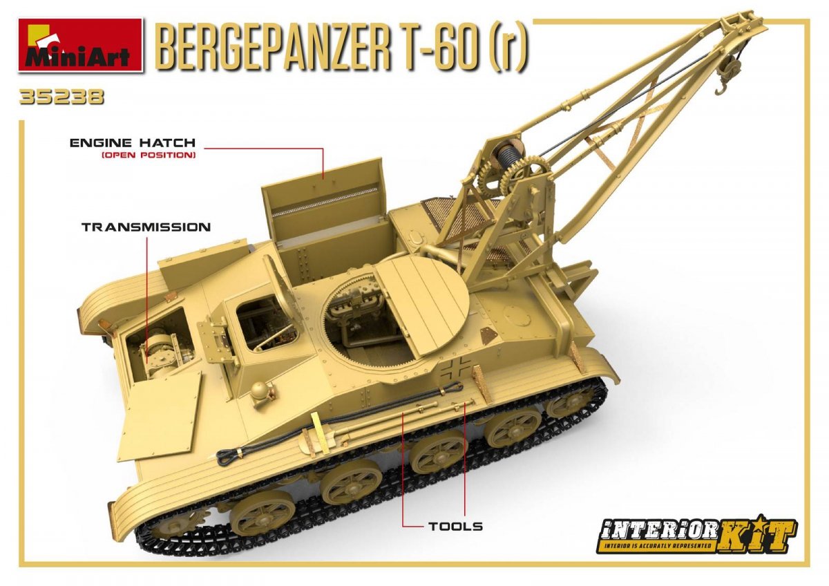 MiniArt 35238 BERGEPANZER T-60 ( r ) INTERIOR KIT 1/35 – imagen 6