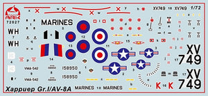 Ark Models 72027 Hawker Siddeley Harrier GR.1 British V/STOL attack aircraft 1/72 – obrázek 2